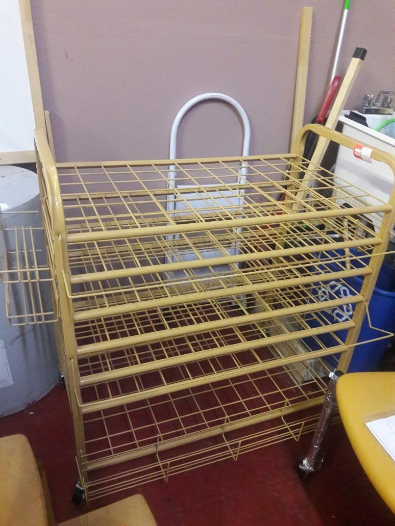 New Kaplan Mobile Store and Go Art Supply Cart / Drying Rack