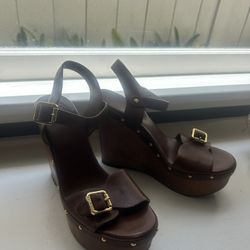 Tory Burch Studded Platform Wedge Sandals 
