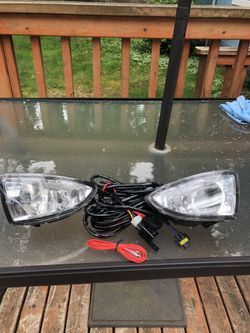 Fog lights fit 2004 2005 honda civic 2/4DR clear fog light kit with wiring