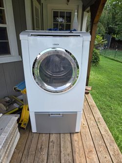 Boush front loader dryer with pedestal read description 👌