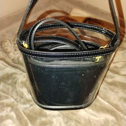 Women's Staud Bissett Bucket Bag  Black And Transparent