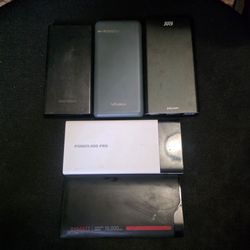 Lot of 5 Portable Power Banks