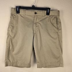 J.Crew Stretch Chino Shorts Mens 32 Beige Khaki Classic Fit Casual