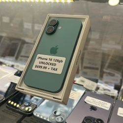 iPhone 16 128gb Unlocked 100% Battery Health 