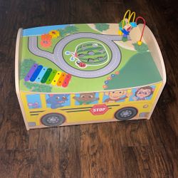 Cocomelon School Bus Wood Play Table