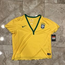 Womens Nike Brazil PEDRO LOURENÇO COLAB  2014 World Cup Jersey 284/300 Made in Brazil Size Large  