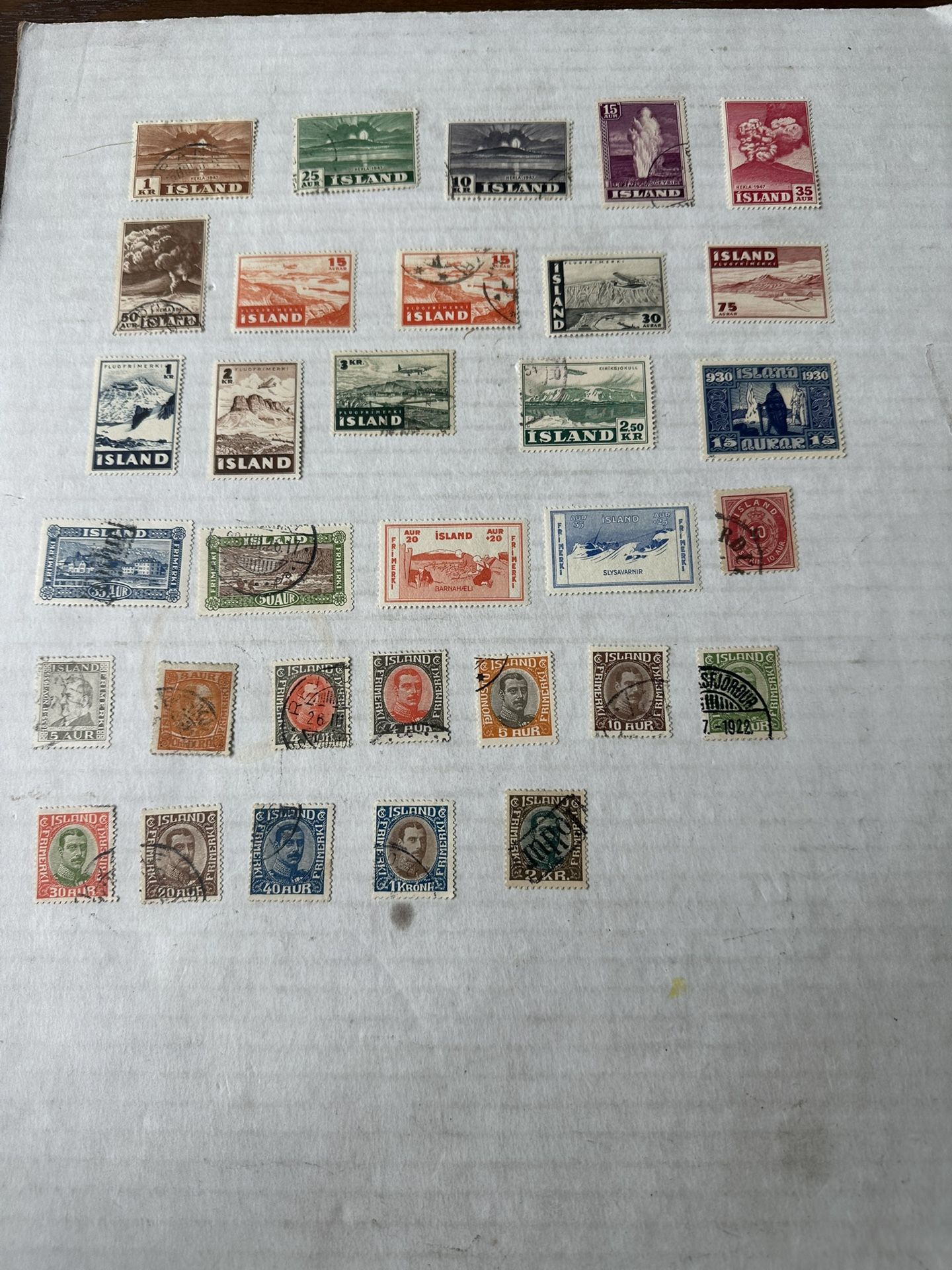 Iceland Collection Of 32 Stamps Used