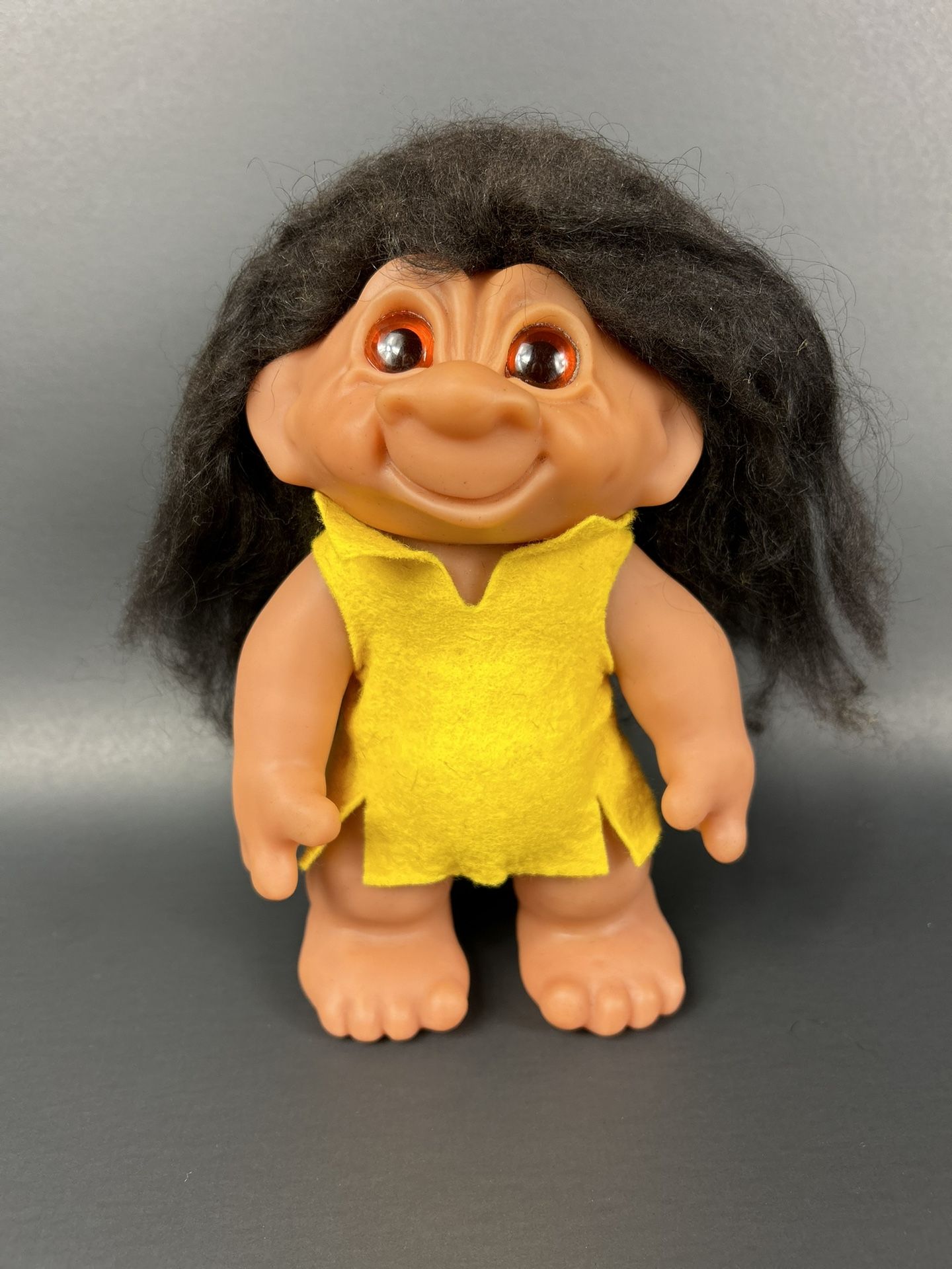 VTG LE 1970s THOMAS DAM TROLL DOLL ORIGINAL Hair, Eyes, and Dress Rare Cone Head