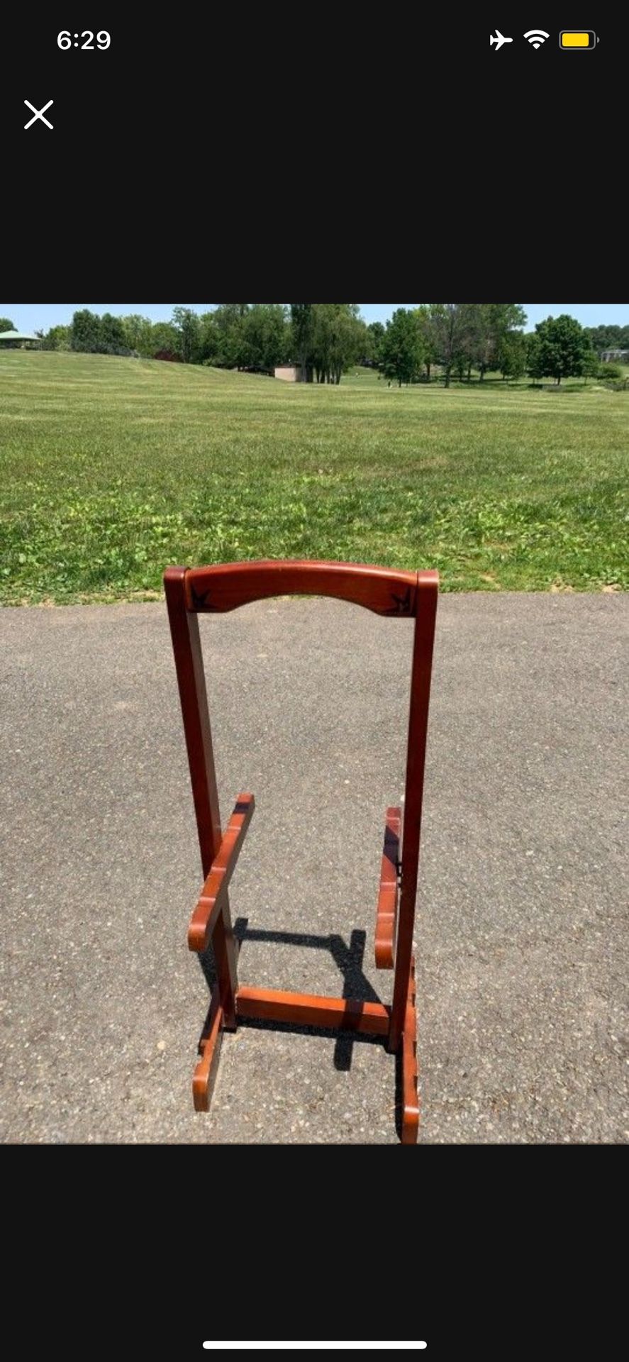 Stand Clothes/Tray Table Wooden Storage Stand Cherry Colored