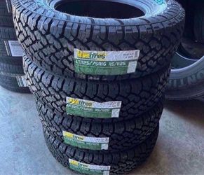 LT 225/75R16 TBB All Terrain Tires with White Lettering