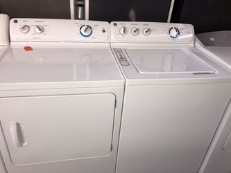 Used GE washer and dryer set. 1 year warranty