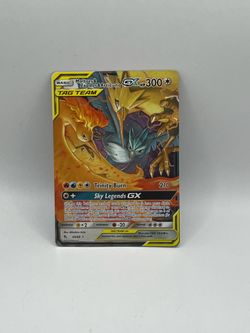 Pokemon Hidden Fates Moltres & Zapdos & Articuno Gx Tag Team Card # 44/68