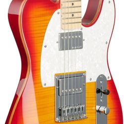 Michael Kelly '53 DB Telecaster HH Electric Guitar, Maple Fingerboard, Flame Cherry Sunburst MINT
