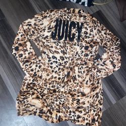 Juicy Couture cheetah print robe