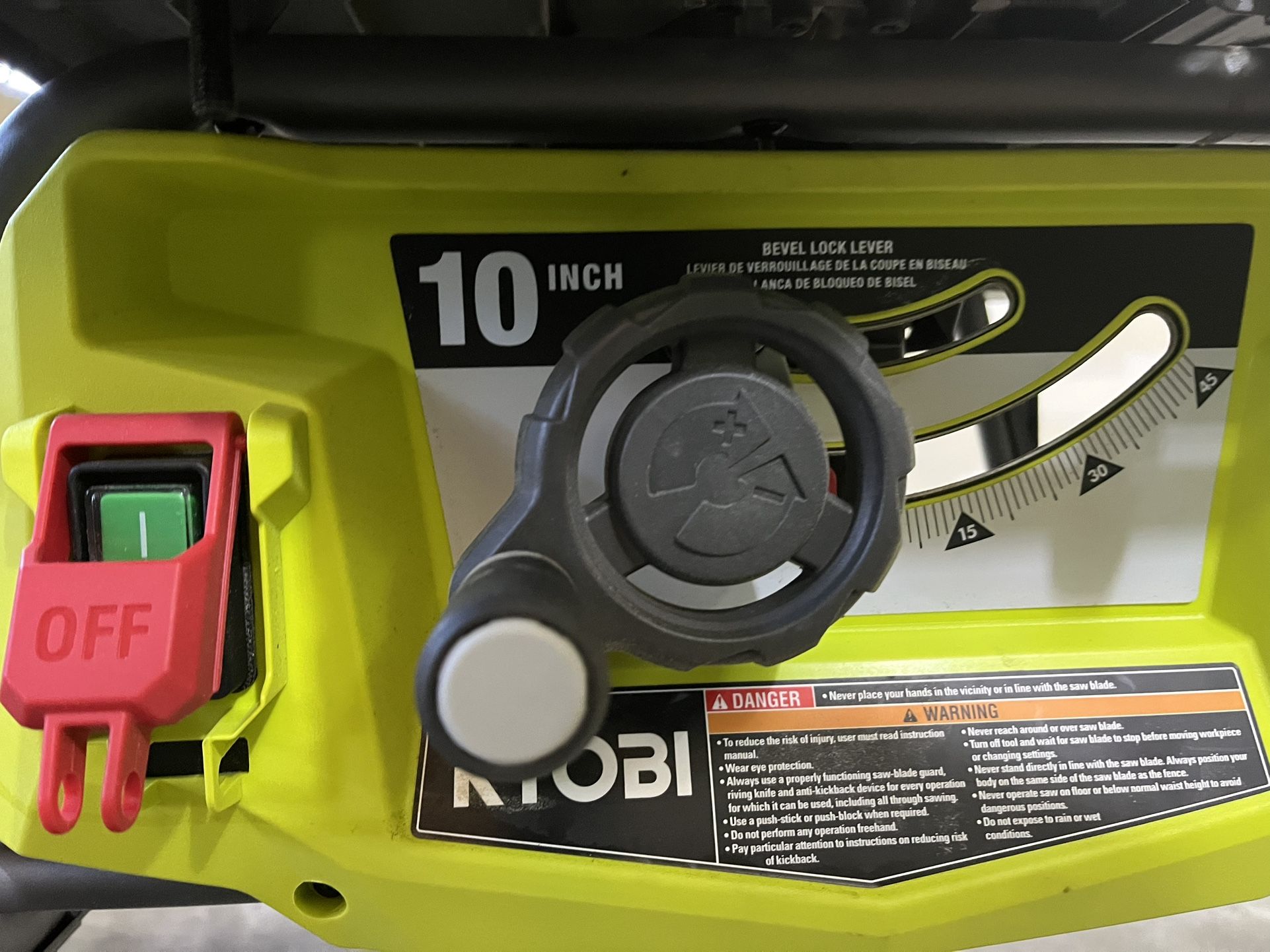 10” 15AMP RYOBI Table Saw