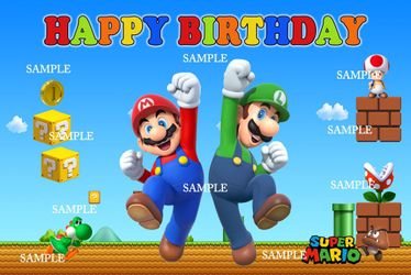 Super Mario Fabric Banner 60x40inchs