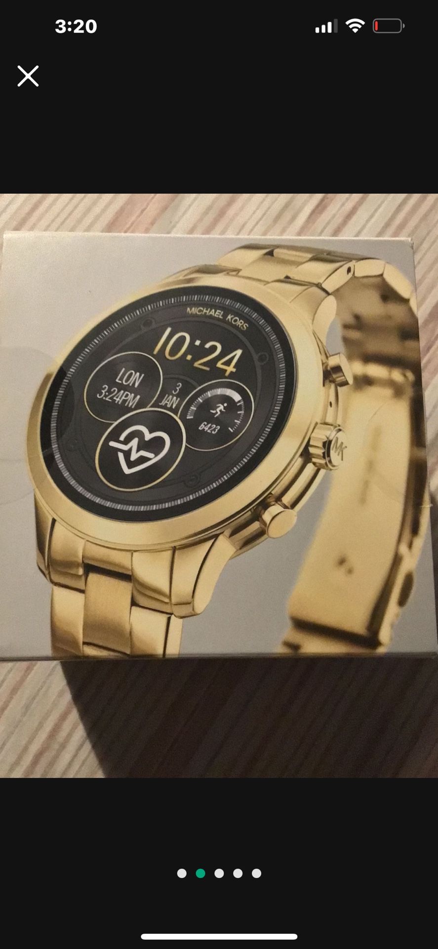 'Gen 4 Runway Gold-Tone Smartwatch
