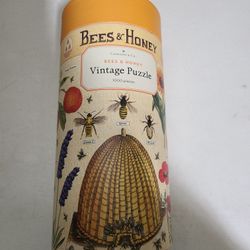 JIGSAW PUZZLE- BEES & HONEY, 1000 pieces by Cavallini & Co. Vintage Puzzle