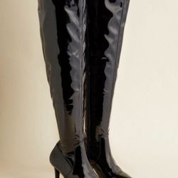 Shiny Black Boots