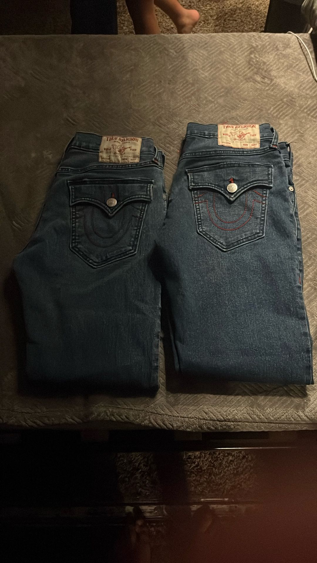 True Religion Pants I Don’t Want Then Because They Don’t Fit Me And There Size 29 And Only Want 43 For Both And One For 15