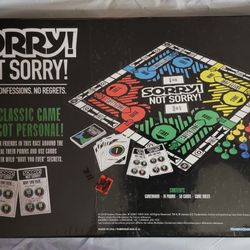 Brand New Board Game "Sorry, Not Sorry Game
