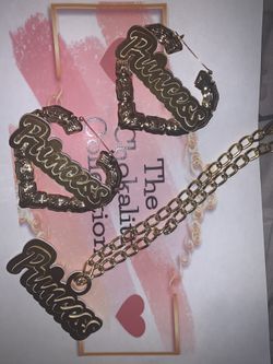Custom name plate bamboo earrings