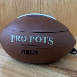 Pro Pots Football Slow Cooker Crock Dip Warmer 1.5 QT Nacho Party Bowl Chips