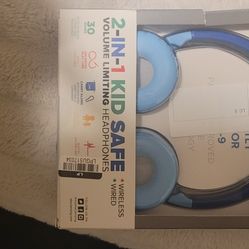 Blue Altec 2 In 1 Kids Head Phones 