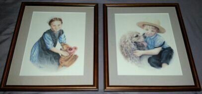 Art Prints - Framed ( Amish Kids )