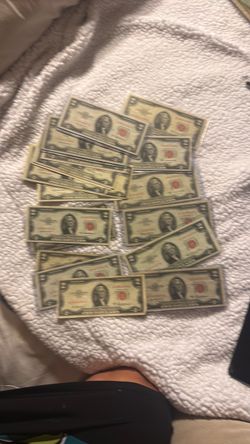 21 $2 red seal 1953 $ 20 each