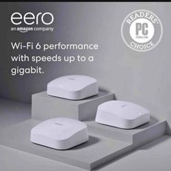 EERO 6 High Speed WiFi Mesh System 3 Units 