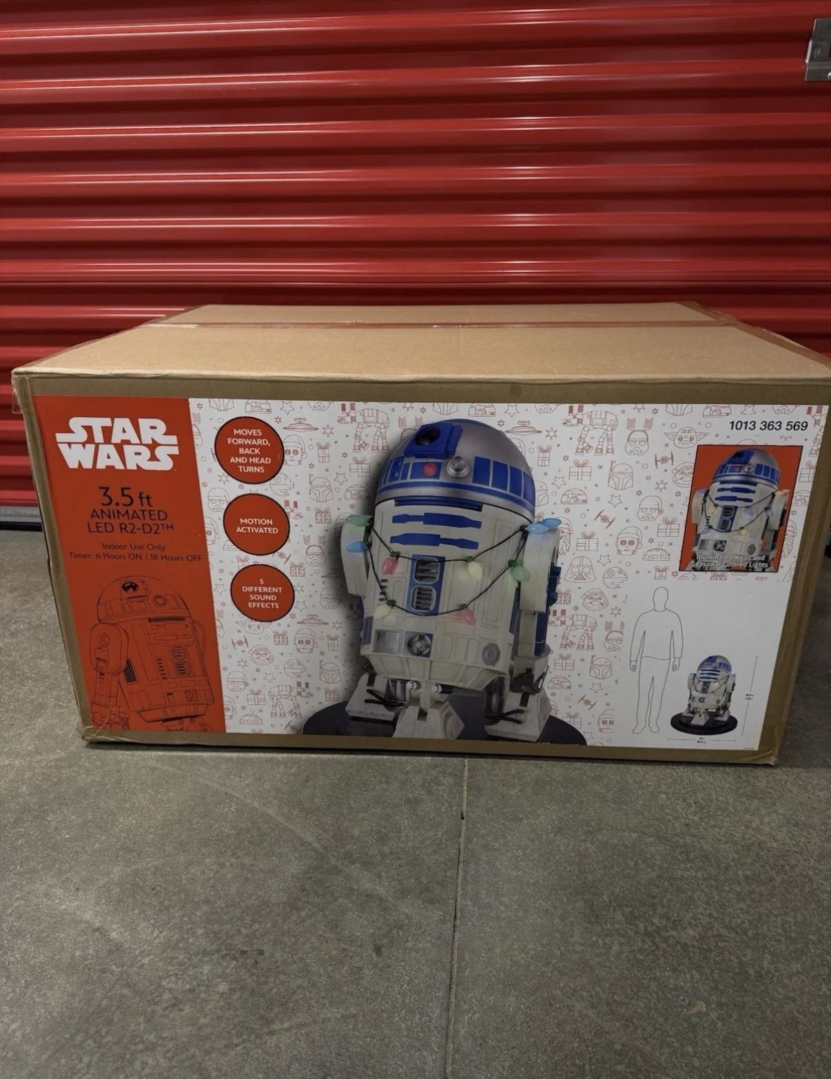 STAR WARS ANIMATED R2-D2 CHRISTMAS DECORATION HOME DEPOT 3.5 FT