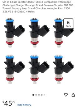 Dodge Challenger Fuel Injector 6 piece
