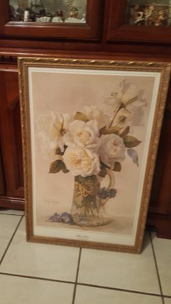 White Roses- Elegant Wall Art decor