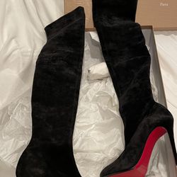 Christian Louboutin Thigh High Suede Boots