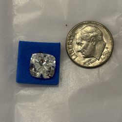 New Loose Certified 3.74 Carat Square Cushion Cut Lab Diamond G VS1