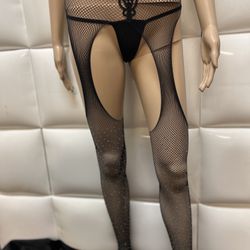 Sexy Pantyhose Fishnets With Rhinestones-fits Small To Médium-BRAND NEW-$15-pantymedias Nuevas No Son Usadas