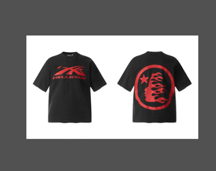 Hellstar Men's Black/Red Graphic Logo Crew Neck Short Sleeve T-Shirt Size L