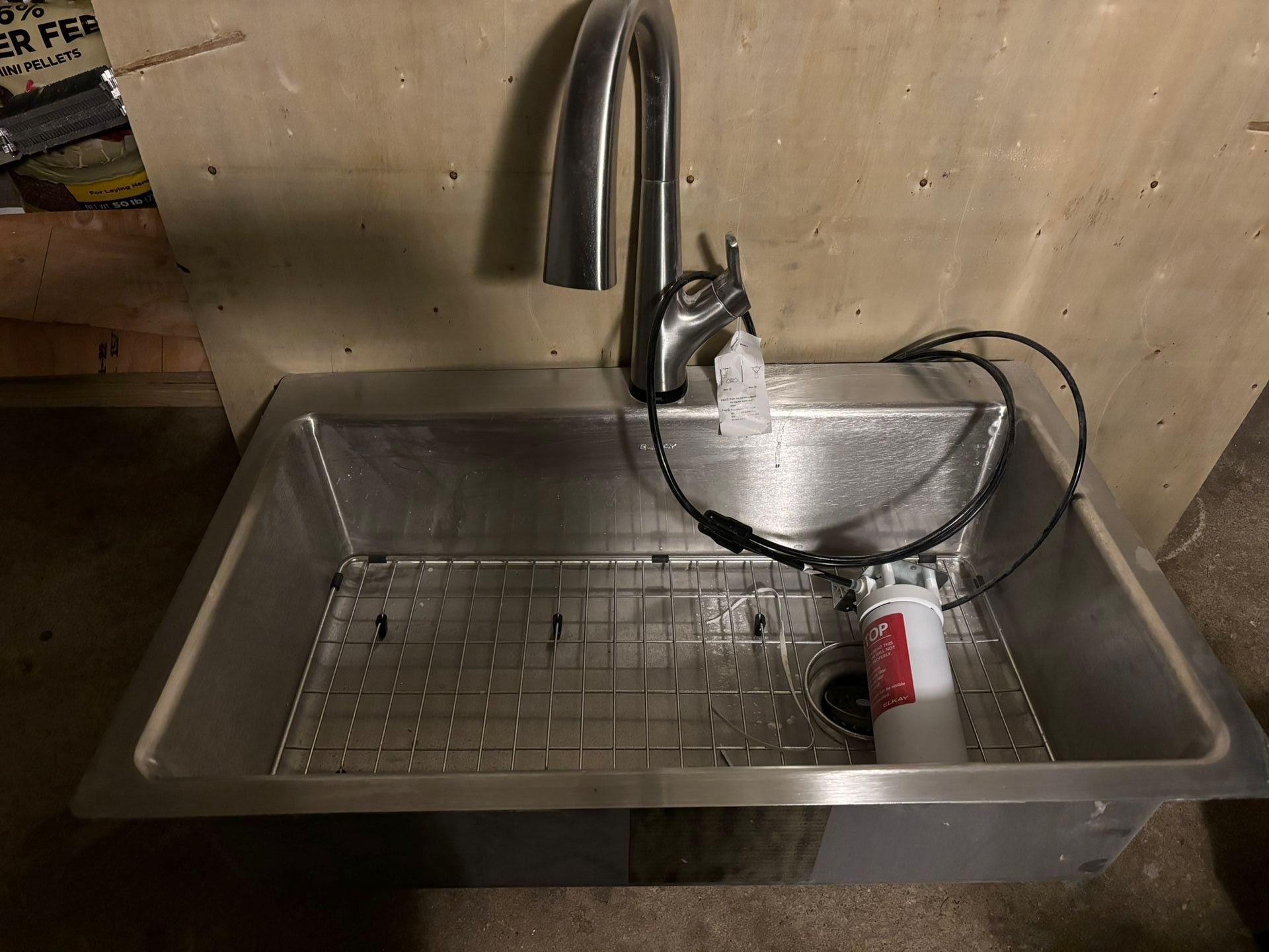 33” Stainless Sink with faucet