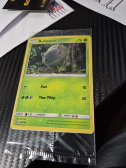 Pokémon bubbles are black star promo s. M.
198.
Sealed in plastic mint condition.