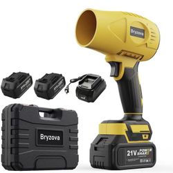 New-Cordless Leaf Blower, 21V Powerful Handheld with 2 Batteries & Charger, Lightweight for Yard, Leaves, Patio, Deck, Driveway, Sawdust, Dust, and Sn