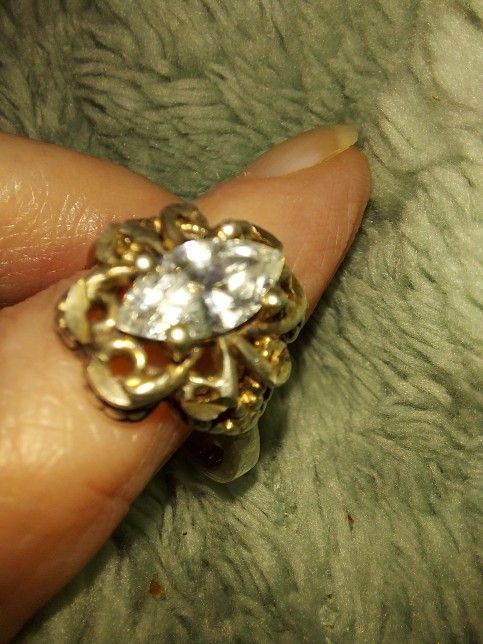 Solitare Marquise Beautiful Marquise CZ Solitare Ring/ SOLID STERLING SILVER- 925 Stamp. Really Lovely Ring. π Comes With Box -Size 6-7