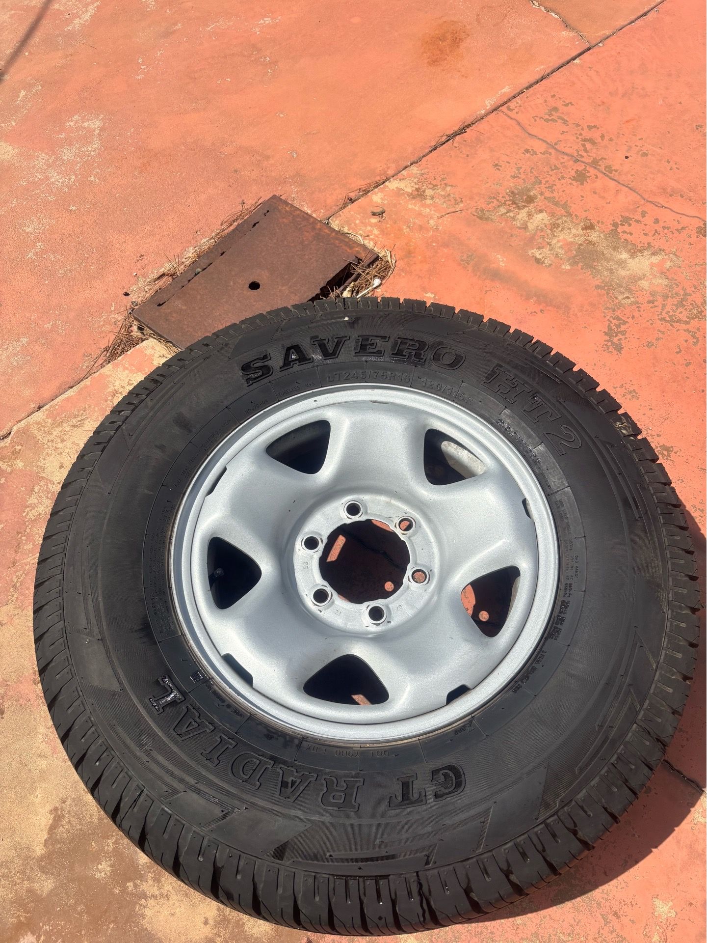 1(ONE) RIM WITH TIRE LT 245/76/R16 FOR 2023 TOYOTA TACOMA 6 LUGS.