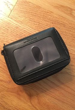 Buxton Leather Wallet Black with ID window