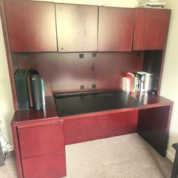 Desk/Bookcase Combo With Drawers