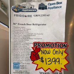 Frigidaire Gallery® 36 in. 23.3 Cu. Ft. Smudge-Proof® Stainless Steel Counter Depth French Door Refrigerator