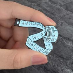 NEW Ruler Measurement Brooch Pin Jewelry Gift 