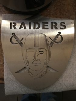 Raiders shield plaque