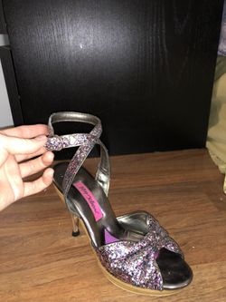 Betsey Johnson Glitter Heels