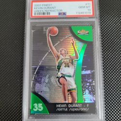🔥 PSA 10 Gem /149 Kevin Durant  Green Refractor Rc 2007 Topps Finest Just Graded